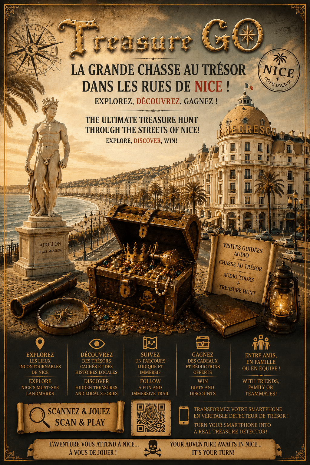 Treasure GO Nice - Chasse au trésor à Nice